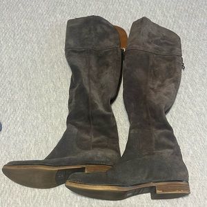 Franco Sarto Gray Suede over the knee boots